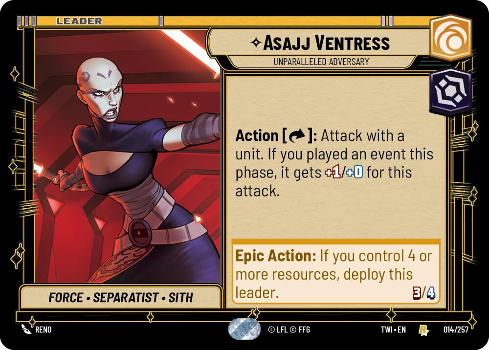 Asajj Ventress - Unparalleled Adversary (014/257) [Twilight of the Republic]